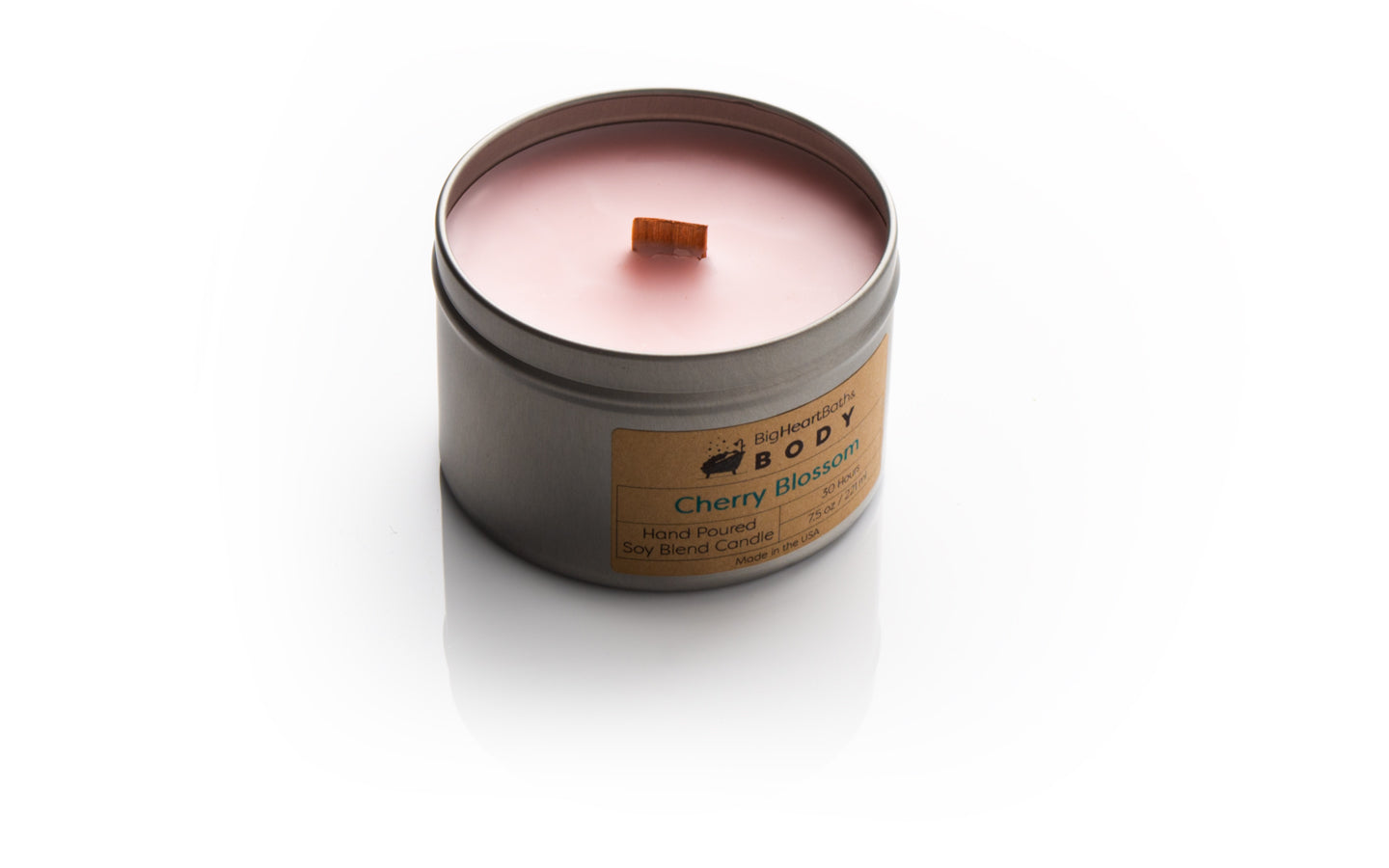 candle, wood wick candle, wooden wick candle, wood wick, scented candle, cherry blossom candle, soy candle, clean burn candle, cherry candle