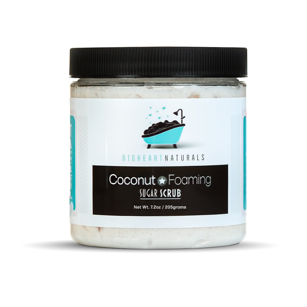 body wash, foaming body wash, sugar scrub, exfoliation, coconut sugar scrub, coconut cleanser, skin care
